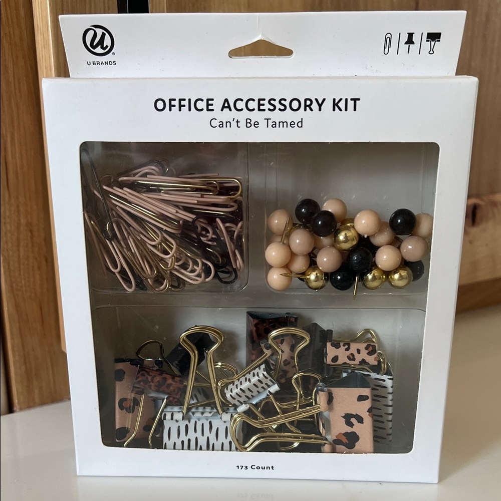 U Brands Rose Gold & Black Office Accessory Kit - 173 Count